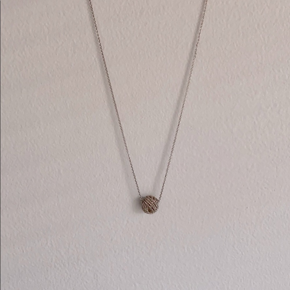 Tiffany & Co. Knot Pendant Necklace. 16in.
